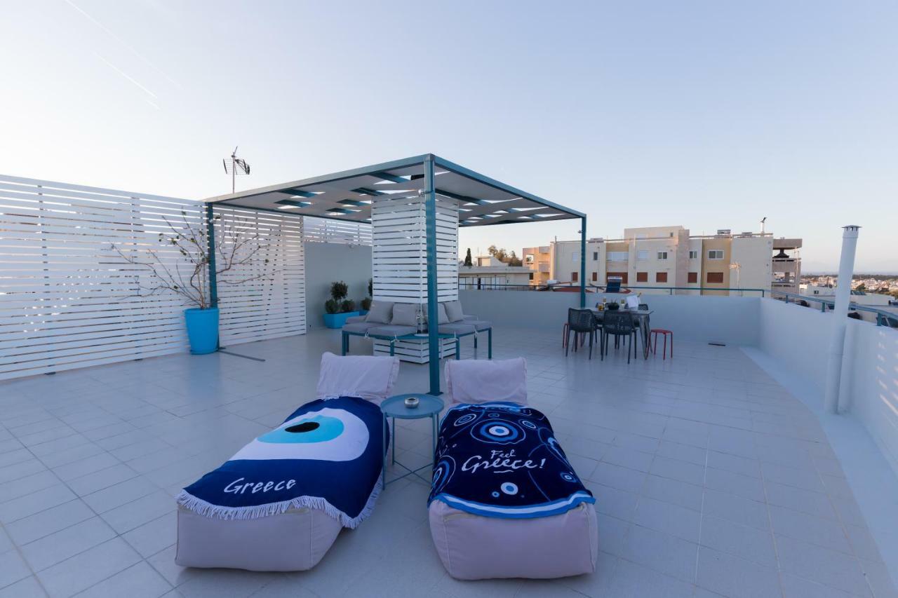 Rhodes City Groovy & Cozy Apt With Private Seaview Rooftop Terrace מראה חיצוני תמונה